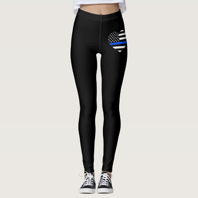 Leggings Las polainas de Blue Line de las mujeres finas del (Anverso)