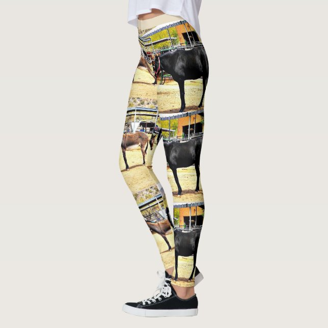 Leggings Las polainas de las mujeres "cuatro caballos y un (Izquierda)
