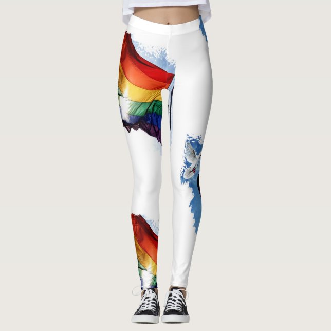 Leggings Las polainas de las mujeres de encargo del arco (Anverso)