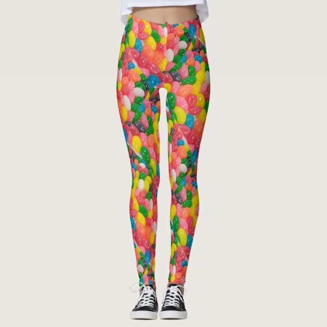 Leggings Las polainas de las mujeres de Pascua del caramelo (Anverso)