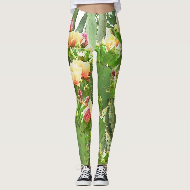 Leggings Las polainas de las mujeres - floraciones del higo (Anverso)