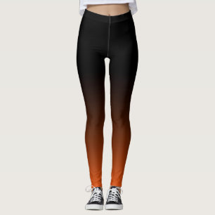 Leggings Las polainas de Ombre - ennegrézcase en rojo