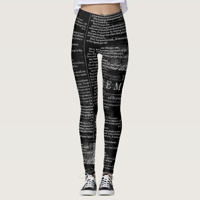 Leggings Las polainas del juego de Shakespeare de la (Anverso)