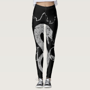 Leggings Las polainas del pelotón del lago en negro