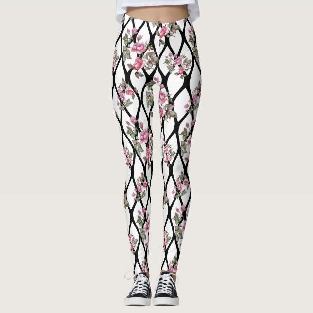 Leggings Las polainas del rosa de las mujeres (Anverso)