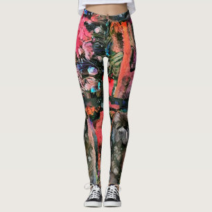 Leggings Las polainas NEGRAS del PERRO CHINO - vea el