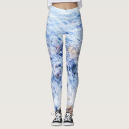 Leggings Las polainas refrescan el agua azul