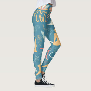 Leggings Las polainas yoga, yoga jadean, loto, actitudes de