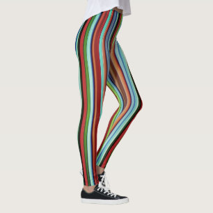 Leggings Las rayas de colores de la abuela, con aspecto sua