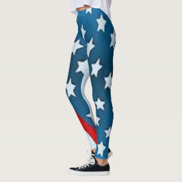 Leggings las rayas de la estrella de la bandera americana