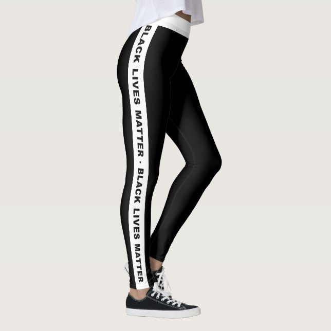 Leggings Las vidas negras importan - tira lateral blanca en (Derecha)