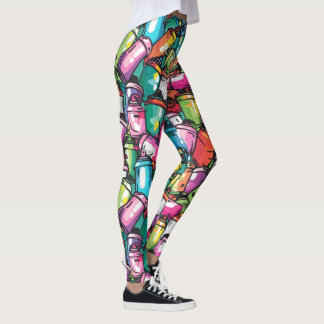 Leggings latas de graffiti