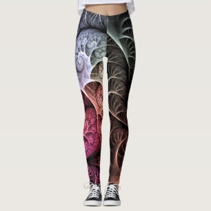 Leggings Latido, Arte fractal de fantasía surrealista abstr