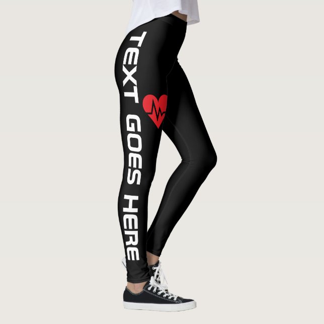 Leggings Latido de Corazón Personalizado (Derecha)