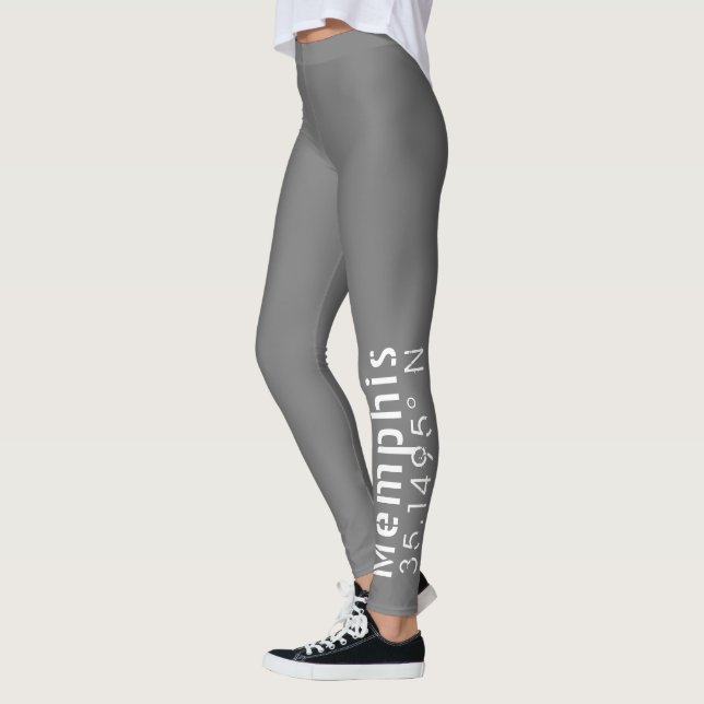 Leggings Latitud de longitud de Memphis Tennessee (Izquierda)