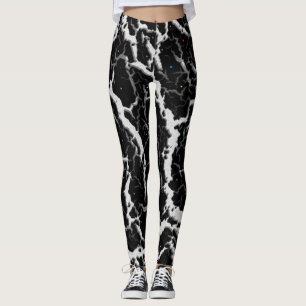 Leggings Lava espacial craqueada - Blanco