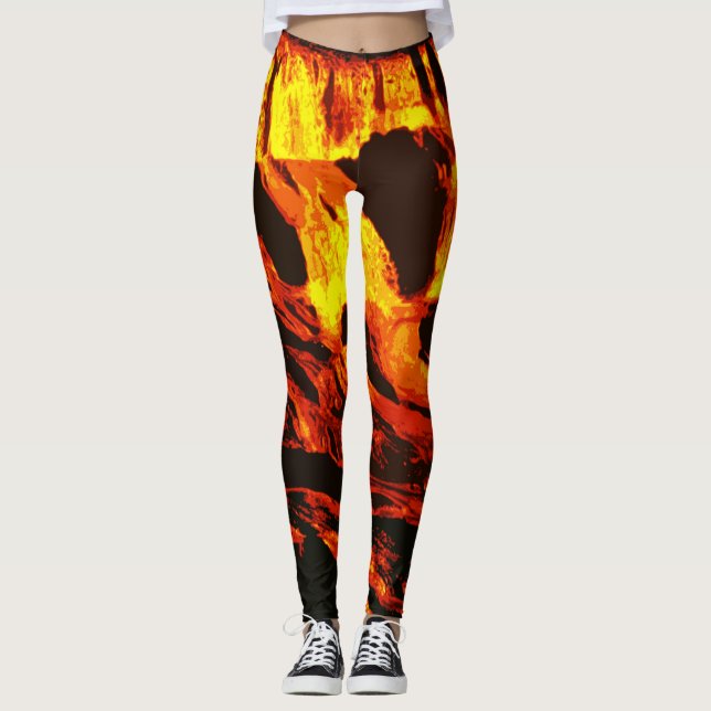 Leggings Lava roja caliente (Anverso)
