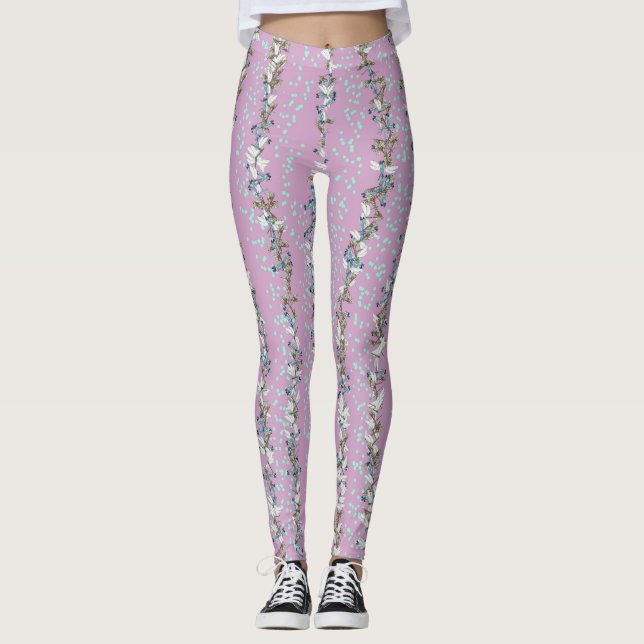 Leggings Lavanda Dragonfly & Puntos (Anverso)