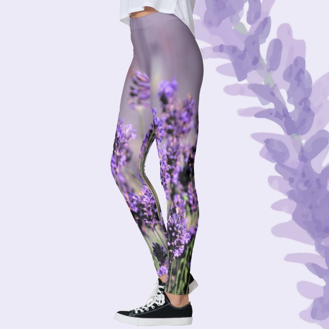 Leggings Lavanda Flores Florales Lágrimas Botánicas Florale (Subido por el creador)