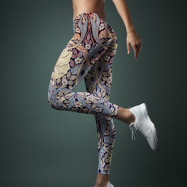 Leggings Lavanda morada de yoga de dos tonos William Morris (Subido por el creador)
