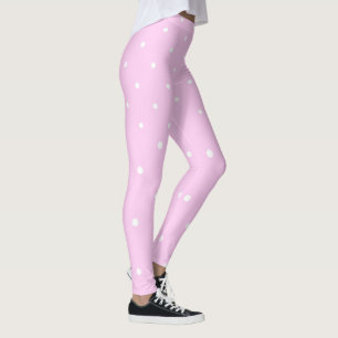 Leggings Lavanda Rosa con puntos blancos