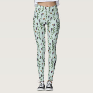 Leggings Lavanda y mariposas en vidrio marino