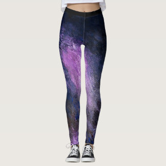 Leggings Lavanda y polainas abstractas azules