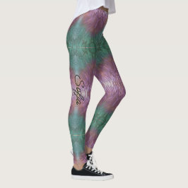 Leggings Lavanda y Verde azulado color verde de la calidad 