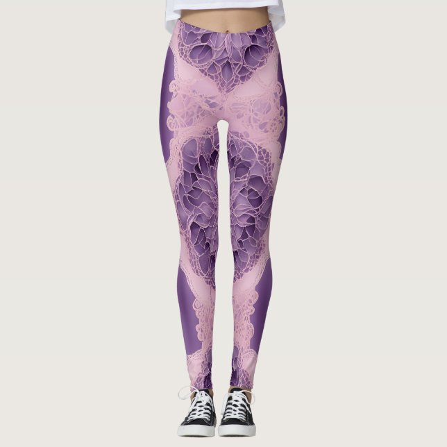 Leggings Lavender Bubblegum AI art (Anverso)