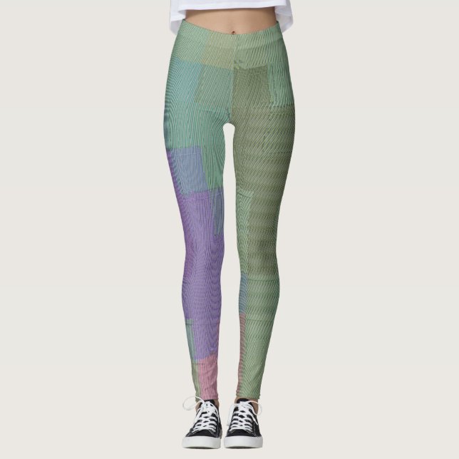 Leggings Lavender Sage Plaid (Anverso)