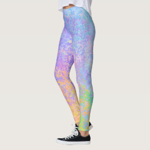 Leggings Lavender Sunrise Pastel Neon Alcohol Tinta Resumen