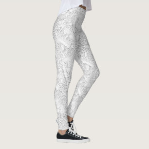 Leggings Lazo blanco plateado