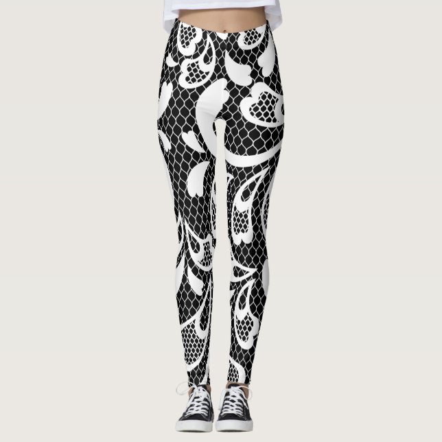 Leggings Lazo blanco y negro (Anverso)