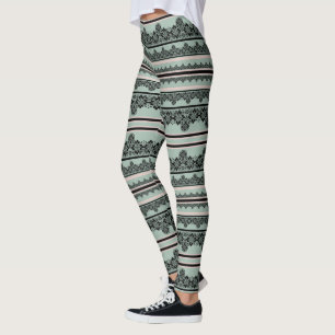 Leggings Lazo negro, almohada de tiro al descubierto