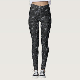 Leggings Lazo negro de patrón oscuro