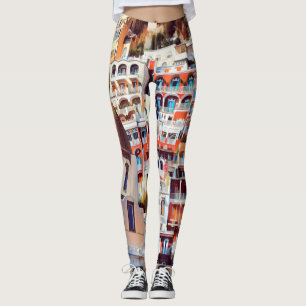 Leggings ldp POSITANO - pueblo - iglesia Santa Maria Assunt