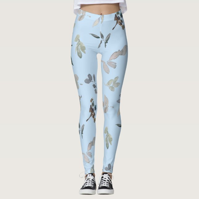 Leggings Leaf de flores de agua (Anverso)