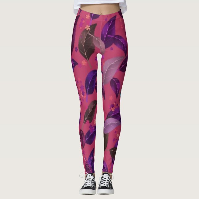Leggings Leafs n flores (Anverso)