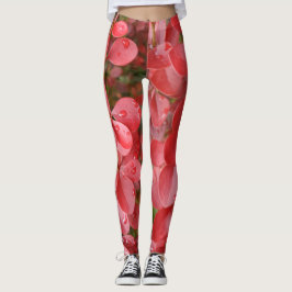 Leggings Leafs rojas