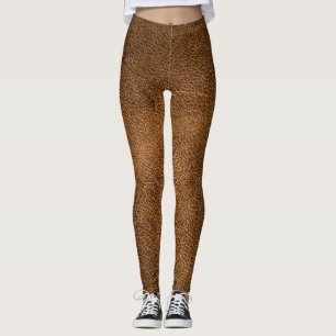 Leggings Leather marrón antigua: fondo texturado