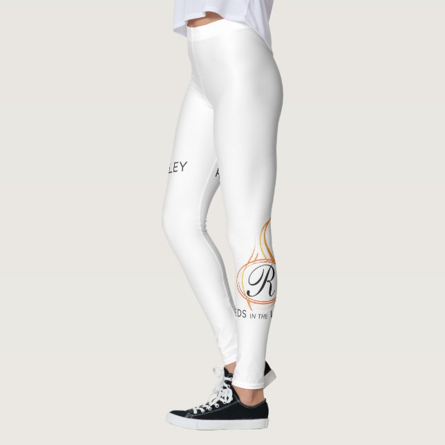 Leggings Leche en el logo de Valley Circle R Yoga (Izquierda)