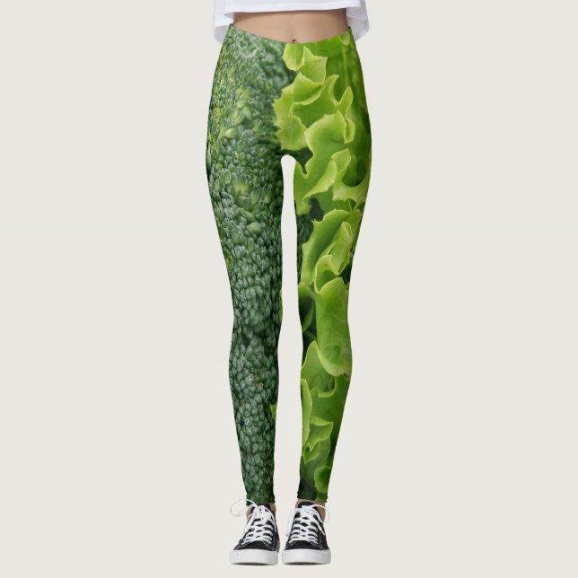 Leggings Lechuga y brócoli de alimentos frescos (Anverso)