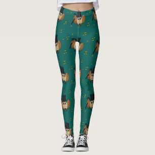 Leggings Lechuza bailarina con Personalizado de notas music