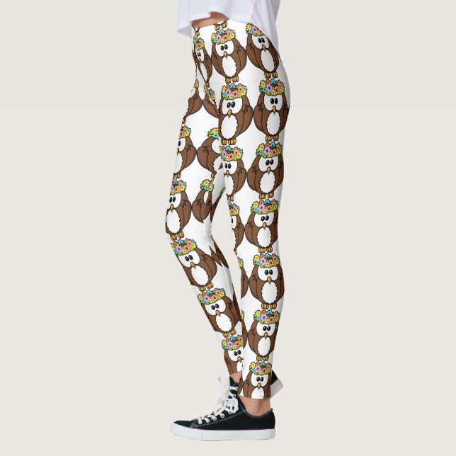 Leggings Lechuza Cuta con piernas de flores (Izquierda)