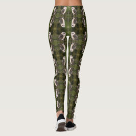 Leggings Lechuza de grano occidental - Pintura de arte acua