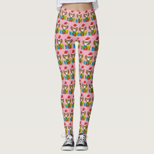 Leggings Lechuza de Santa Claus con regalos