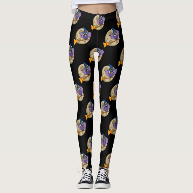 Leggings Lechuza del asistente del personalizado volando so (Anverso)