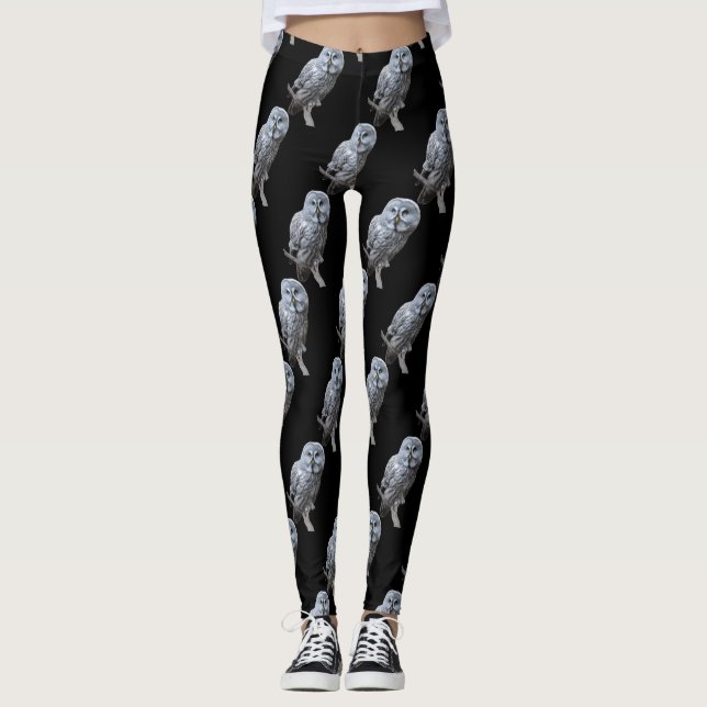 Leggings Lechuza gris grande (Anverso)