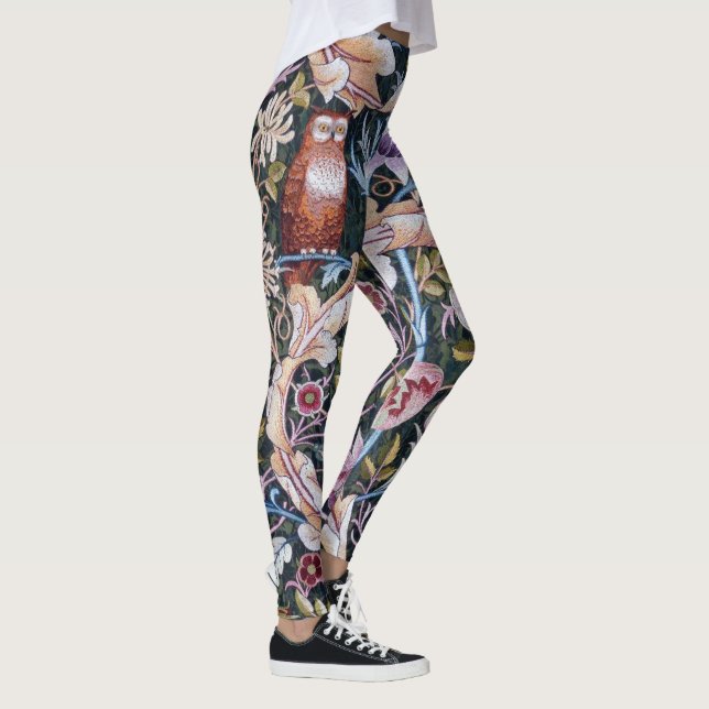 Leggings Lechuza y flores, William Morris (Derecha)