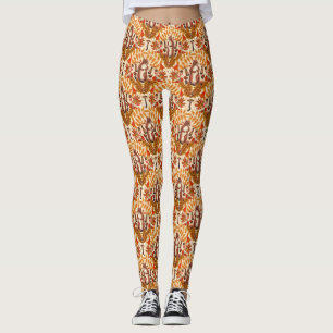 Leggings Lechuzas, helechos, roble y bayas